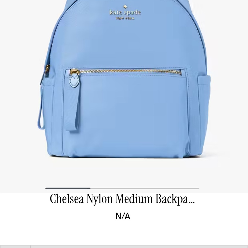 Kate Spade Light Blue Nylon Backpack
